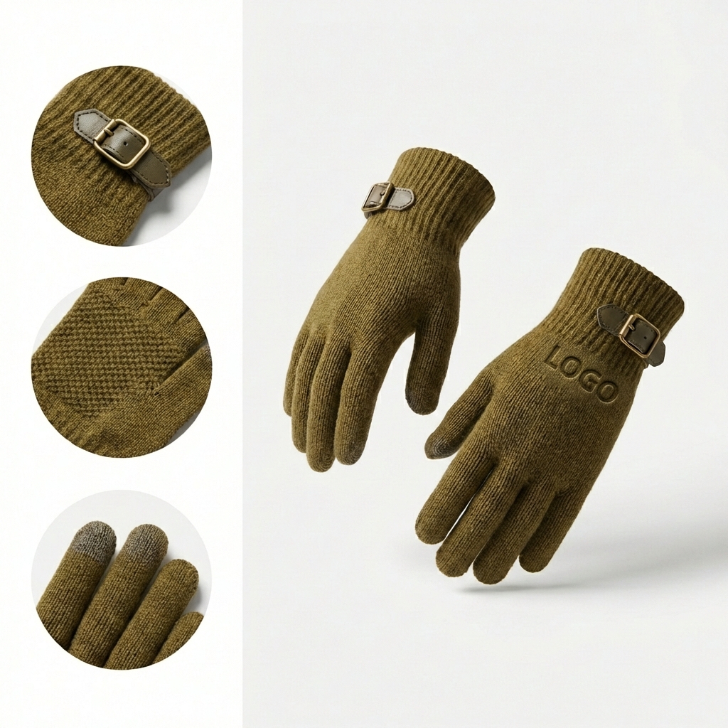 Tri-Tip Thermal Touchscreen Gloves with Adjustable Wrist